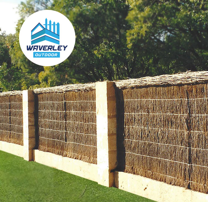 Brush panel fencing installation Melbourne